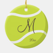 meisjes monogrammed tennis keramisch ornament (Achterkant)