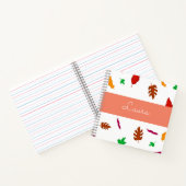 Meisjes Mooie Blad Patroon Kinderen Notitieboek (Binnen)