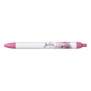 Meisjes Mooie Paardjes Pastel Bloemen Paard Zwarte Inkt Pen