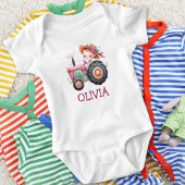 Meisjes Mooie Roze Tractor Romper