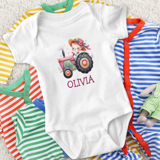 Meisjes Mooie Roze Tractor Romper