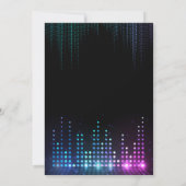 Meisjes Muzikale Glow Verjaardag Uitnodiging (Achterkant)