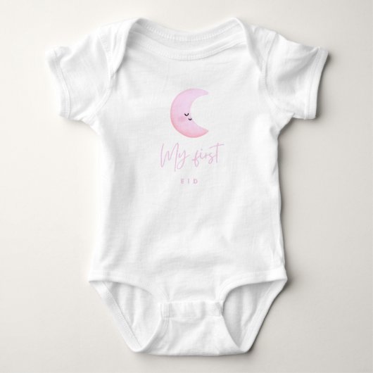 Meisjes My First Eid Baby Jersey Onesie Romper (Voorkant)