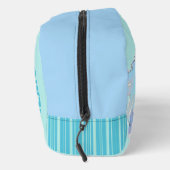 Meisjes naam schattig pony waterverf blauw aqua toilettasje (Rechts)