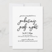 Meisjes Nacht Handgeschreven Harten Galentine's Da Kaart (Voorkant)