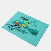 Meisjes nacht in deurmat (Schuin)