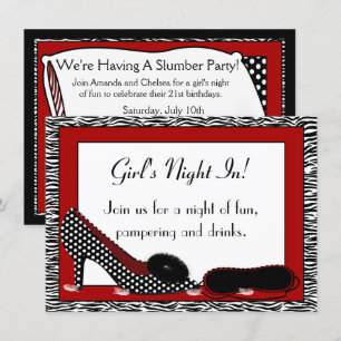 Meisjes nacht in PJ party in Red Kaart