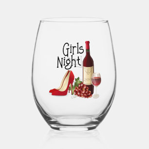 Meisjes Nacht Stemless Wijn Glas