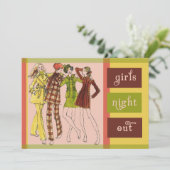 Meisjes nacht uit Vintage 70's Kaart (Staand voorkant)