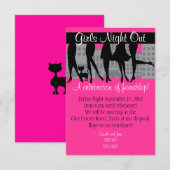 Meisjes nacht weg met Kat stijl A Kaart (Voorkant / Achterkant)