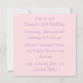 Meisjes nachtfeest kaart (Achterkant)