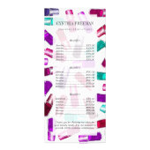 Meisjes Nail Poolse  gekleurde Waterverf Reclamekaart (Voorkant)