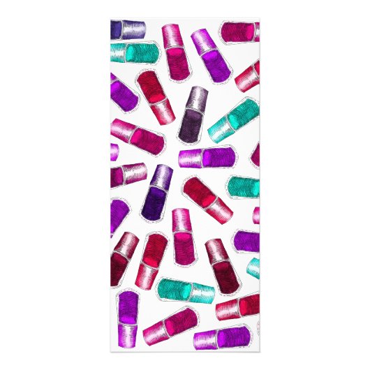 Meisjes Nail Poolse  gekleurde Waterverf Reclamekaart (Achterkant)