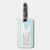 Meisjes Nautical Anchor gepersonaliseerd Bagagelabel (Achterkant verticaal)