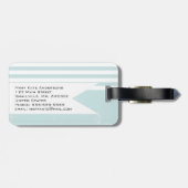 Meisjes Nautical Anchor gepersonaliseerd Bagagelabel (Achterkant horizontaal)