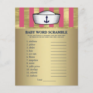 Meisjes Nautical Anker Hoed Baby Shower Spellen