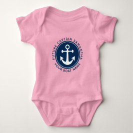 Meisjes Nautisch Anker Touw Navy Kapitein Boot Naa Romper