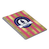 Meisjes Nautisch Roze Blauw Baby shower Gastboek Notitieboek (Rechterzijde)