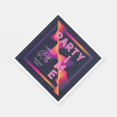 Meisjes Neon Party Tijd Verjaardagsfeestje Servet (Hoek)