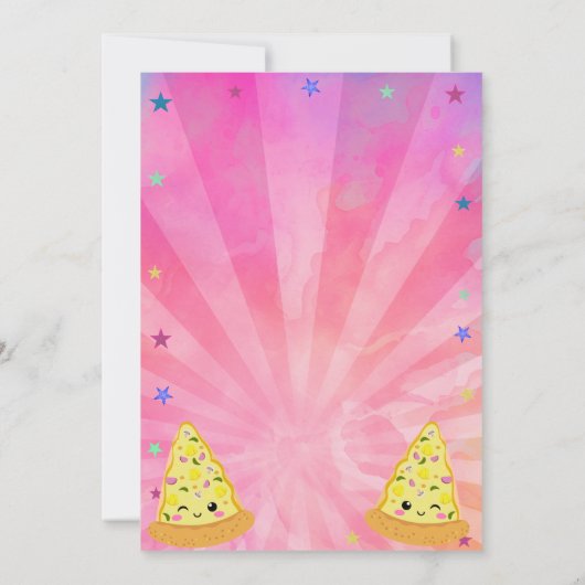 Meisjes Neon Roze Bowling Tie Dye Party Kaart (Achterkant)