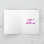 Meisjes Nichtje 8e verjaardagskaart girlie paarse Kaart (Binnen)