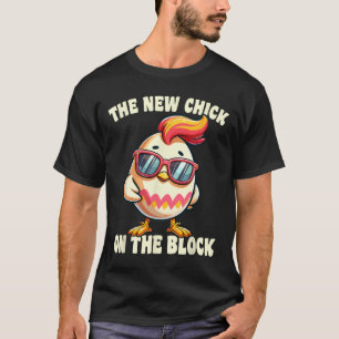 Meisjes Nieuw Kuiken op het Blok Ei Jagen Pasen Wo T-shirt