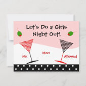 Meisjes Night Out Bachelorette Kaart (Voorkant)