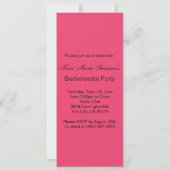 Meisjes Night Out, Bachelorette Party - Hot Pink Kaart (Achterkant)