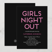 Meisjes Night Out Bachelorette Party Kaart (Voorkant / Achterkant)