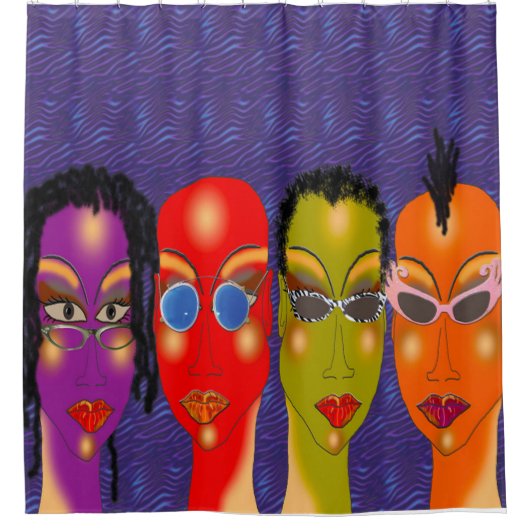Meisjes Night Out Douchegordijn (Voorkant)