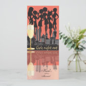 Meisjes Night Out, feest op de stad - Koraalstrand Kaart (Staand voorkant)
