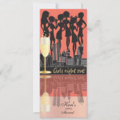 Meisjes Night Out, feest op de stad - Koraalstrand Kaart (Voorkant)