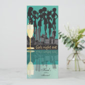 Meisjes Night Out Party Celebration | Blauwgroen Kaart (Staand voorkant)
