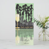 Meisjes Night Out Party Celebration | Munt Green Kaart (Staand voorkant)