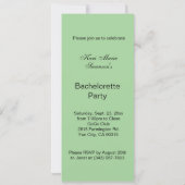 Meisjes Night Out Party Celebration | Munt Green Kaart (Achterkant)