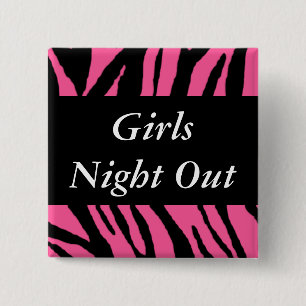 Meisjes Night Out Vierkante Button 5,1 Cm