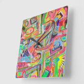 Meisjes Night Out Wall Clock Vierkante Klok (Hoek)