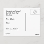 Meisjes Night Out Wild West Dance Hall Girls Briefkaart (Achterkant)