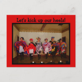 Meisjes Night Out Wild West Dance Hall Girls Briefkaart