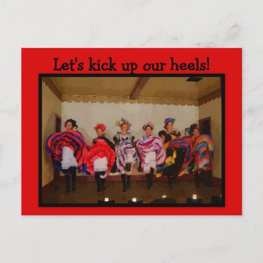 Meisjes Night Out Wild West Dance Hall Girls Briefkaart (Voorkant)