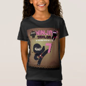 Meisjes NINJA KickingIt Karate Warrior Verjaardag  T-shirt (Voorkant)