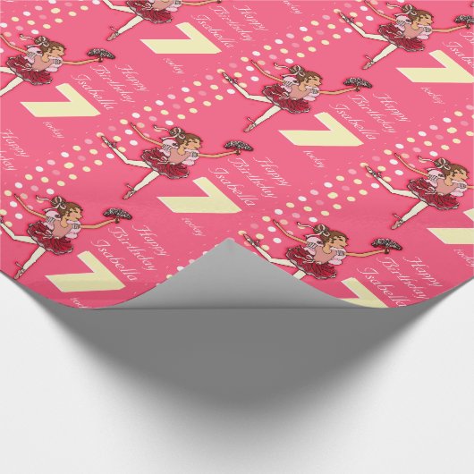 Meisjes noemen 7 ballerina verjaardag inpakken cadeaupapier (Hoek)