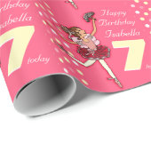 Meisjes noemen 7 ballerina verjaardag inpakken cadeaupapier (Rol Hoek)