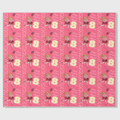 Meisjes noemen 8 ballerina verjaardag gepatenteerd cadeaupapier (Vlak)