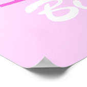 Meisjes noemen aangepaste brief in roze poster (Hoek)