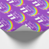 Meisjes noemen de leeftijd van de regenboogverjaar cadeaupapier (Hoek)