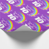 Meisjes noemen de leeftijd van de regenboogverjaar cadeaupapier (Hoek)