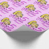 Meisjes noemen de leeftijd van prinses blonde meis cadeaupapier (Hoek)