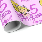 Meisjes noemen de leeftijd van prinses blonde meis cadeaupapier (Rol Hoek)