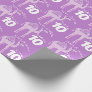 Meisjes noemen de leeftijd van whimsy kamelenverja cadeaupapier